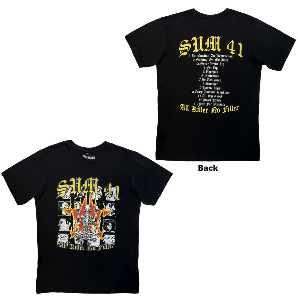 ミュージシャン Sum 41 All Killer No Filler T-shirt 00's Sum 41